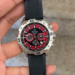 BULOVA MARINE STAR RUBBER STRAP MEN’S WRISTWATCH